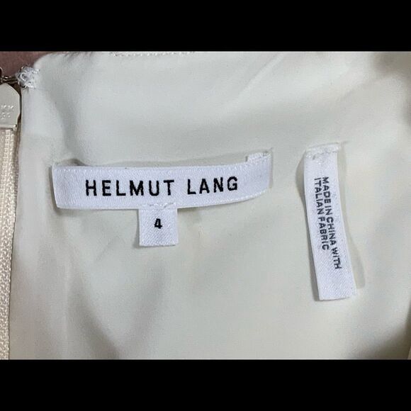Helmut Lang Cold Shoulder Ivory Shift Dress 4 - Picture 5 of 6